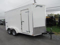 Homesteader 7 x 14 V-Nose Enclosed Trailer – 12″ Added Height image 0