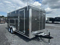 Car Mate 7 x 18 Enclosed Contractor Trailer – Exterior Tool Doors image 0